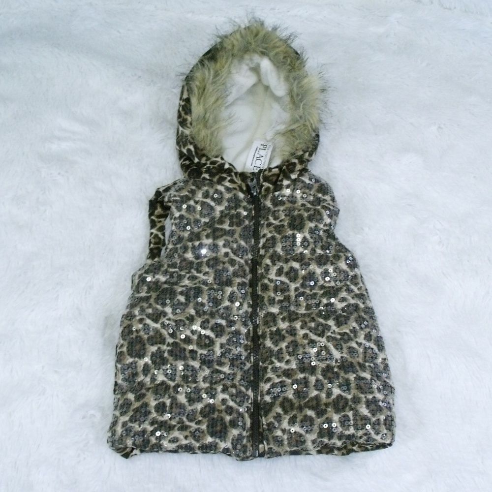The Children's Place Sequin Leopard Vest